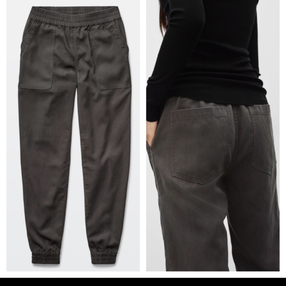 Aritzia Community Stilo Pants Dark Grey Small